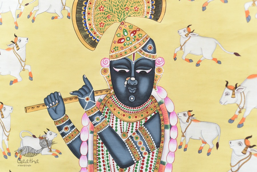 buy Traditional Pichwai Painting - Shrinathji & Cows