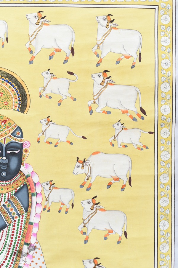 buy Traditional Pichwai Painting - Shrinathji & Cows