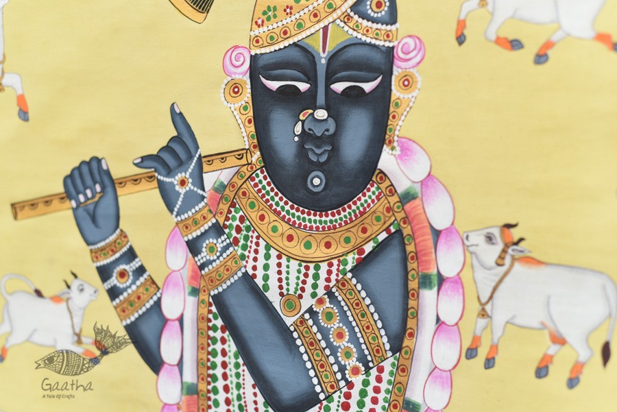 buy Traditional Pichwai Painting - Shrinathji & Cows