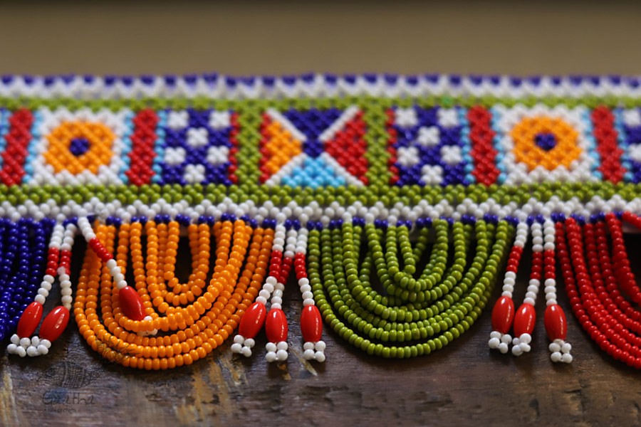 शुभ लाभ ⁂ Glass Bead  Temple ⁂ Toran ( Set of Three ) ⁂ 10A