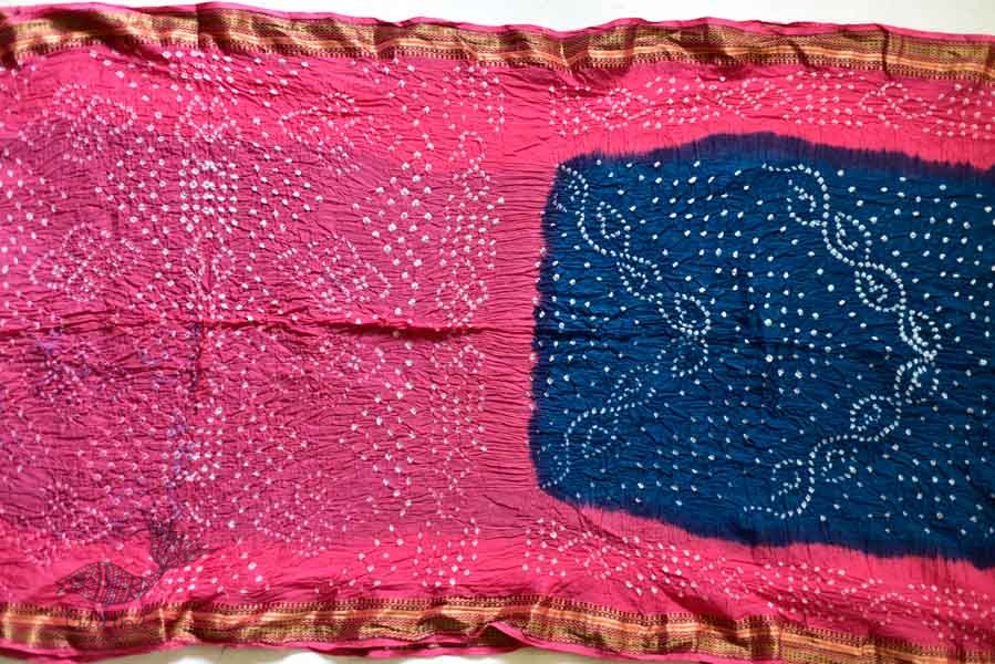 Faagun . फाल्गुन  ⁂ Cotton Bandhani Saree ⁂ 8