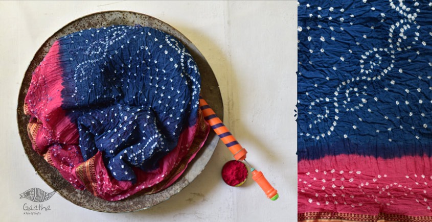 Faagun . फाल्गुन  ⁂ Cotton Bandhani Saree ⁂ 8
