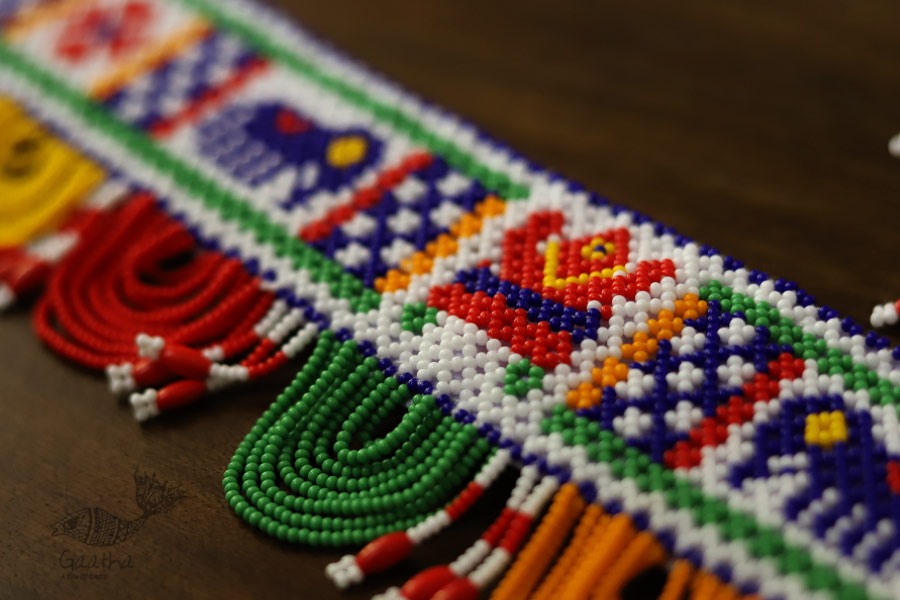 शुभ लाभ ⁂ Glass Bead  Temple ⁂ Toran ( Set of Three ) ⁂ 10C