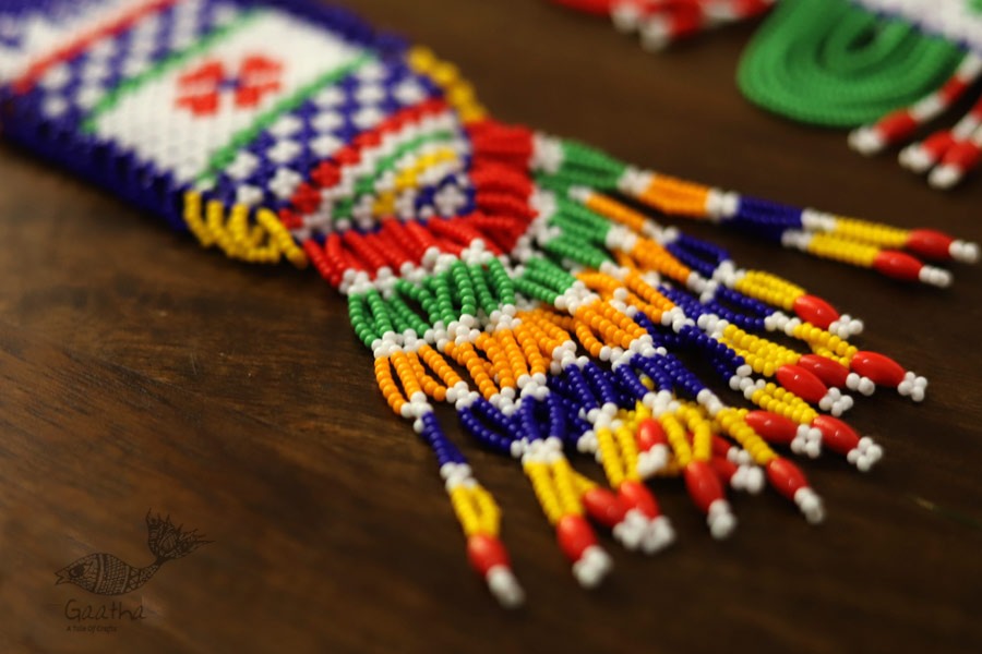 शुभ लाभ ⁂ Glass Bead  Temple ⁂ Toran ( Set of Three ) ⁂ 10C