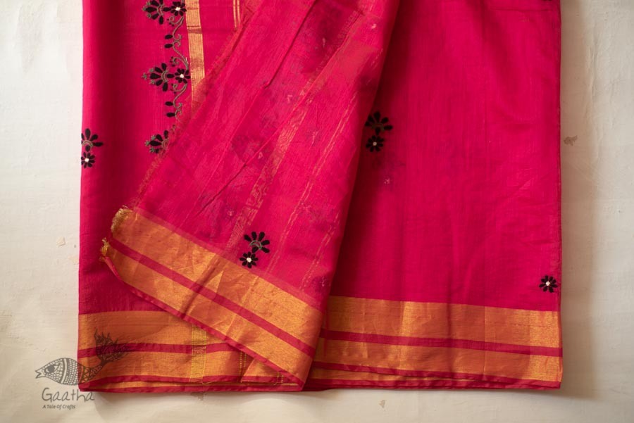 shop Hand Embroidered Silk Saree