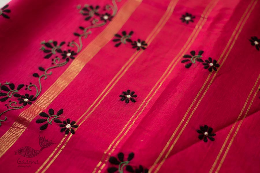 shop Hand Embroidered Silk Saree