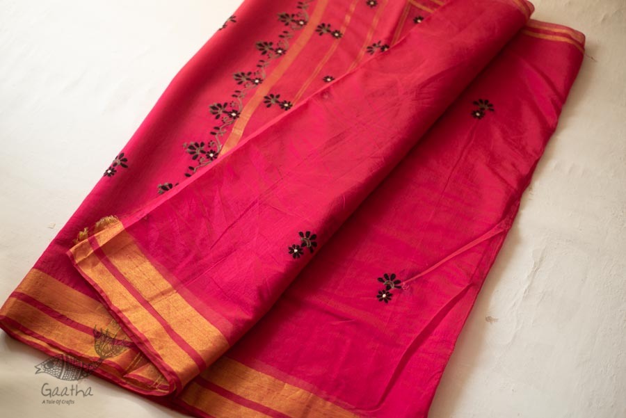 shop Hand Embroidered Silk Saree