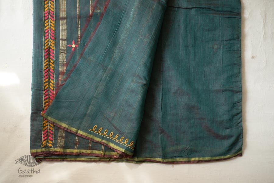 shop Hand Embroidered Silk Saree