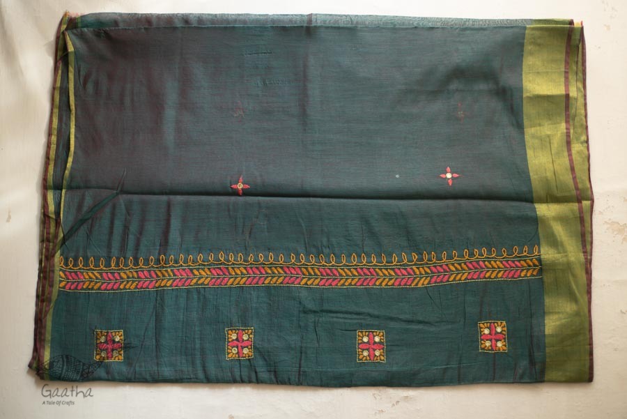 shop Hand Embroidered Silk Saree