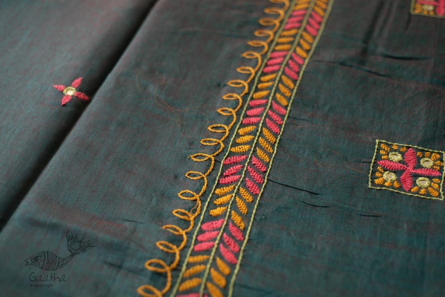 shop Hand Embroidered Silk Saree