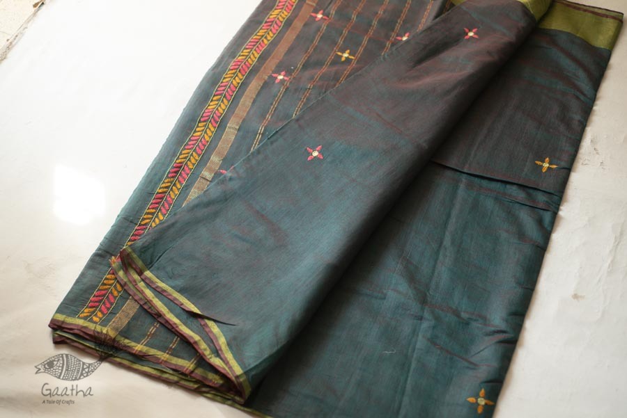 shop Hand Embroidered Silk Saree