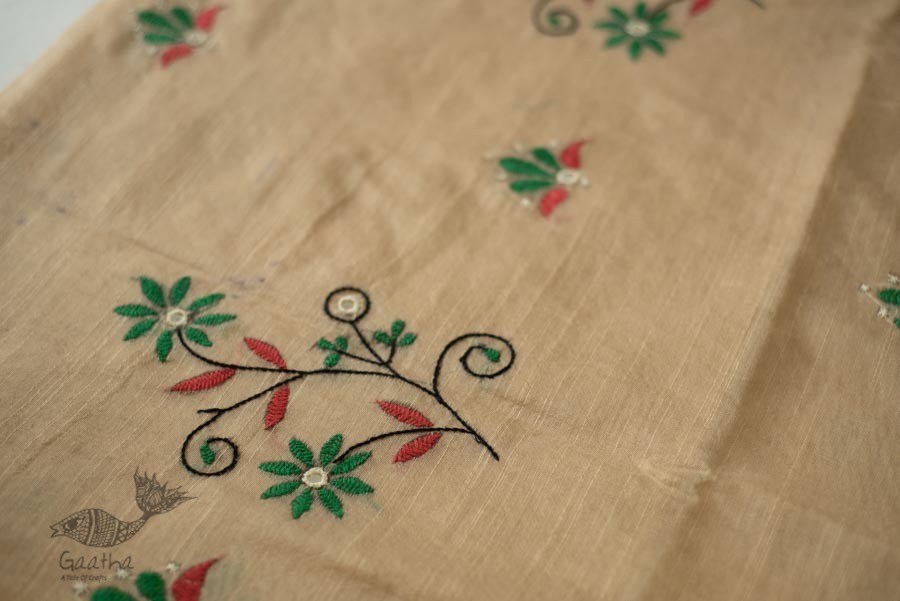 shop Hand Embroidered Silk Saree