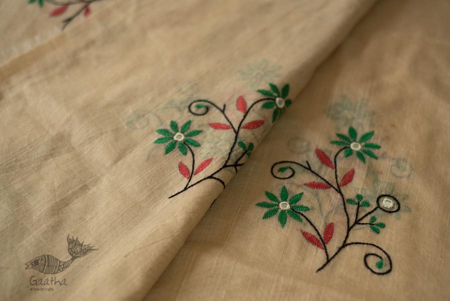 shop Hand Embroidered Silk Saree