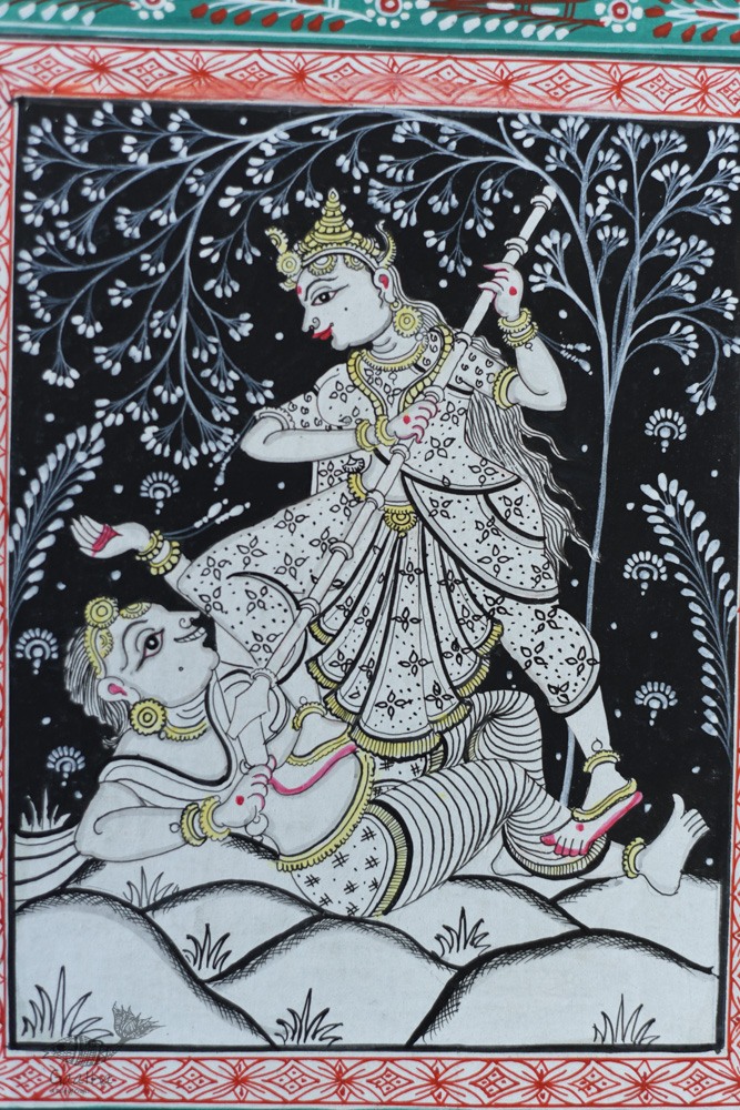 shop patachitra painting - Durga Mahishasur Vadh