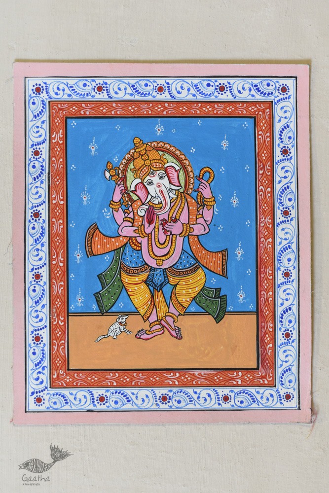 shop patachitra painting - Dancing Ganesha