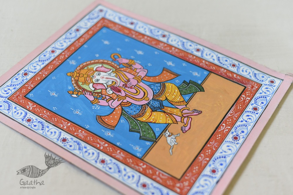 shop patachitra painting - Dancing Ganesha