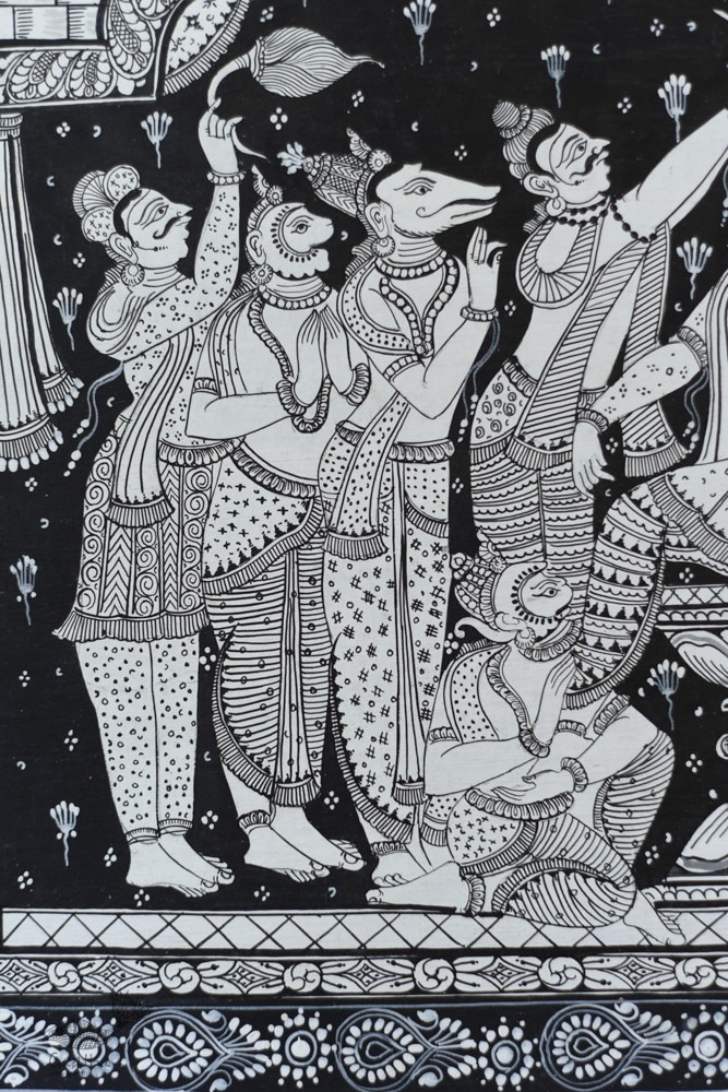 shop Traditional patachitra painting - Ram Darbar