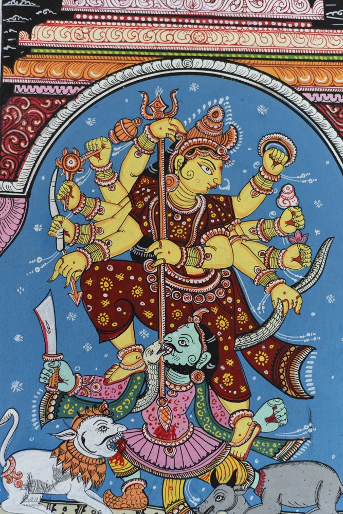 shop patachitra painting - mahishasura mardini