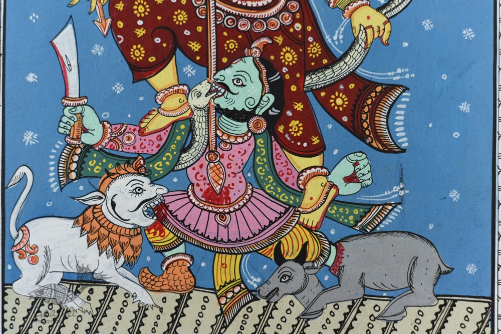 shop patachitra painting - mahishasura mardini