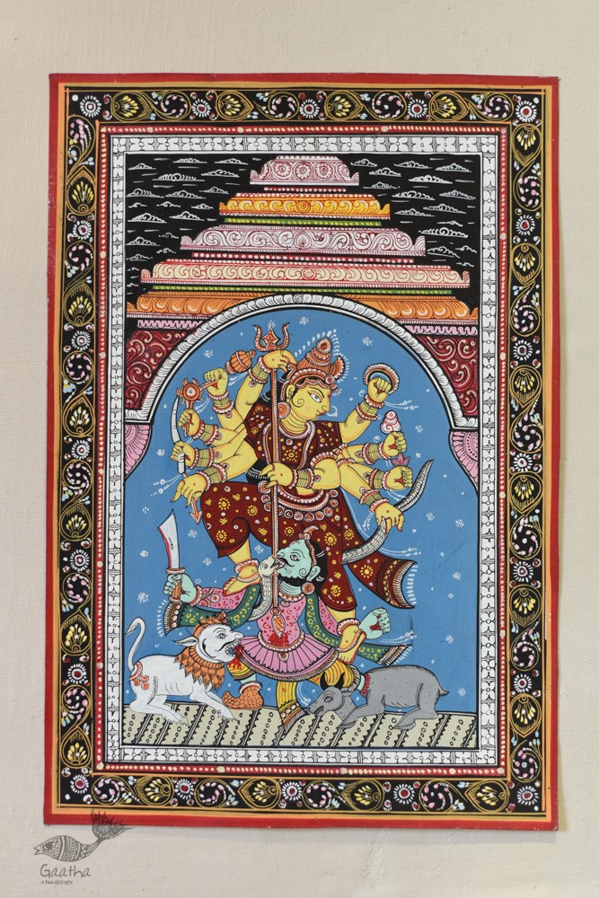 shop patachitra painting - mahishasura mardini