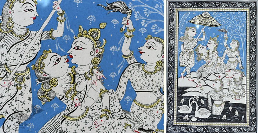 shop patachitra painting - mahishasura mardini