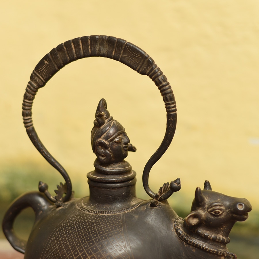 Shop Antique from Khajuraho Brass Siva & Nandi Kamandal