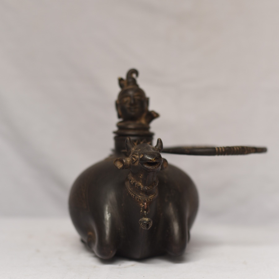 Shop Antique from Khajuraho Brass Siva & Nandi Kamandal