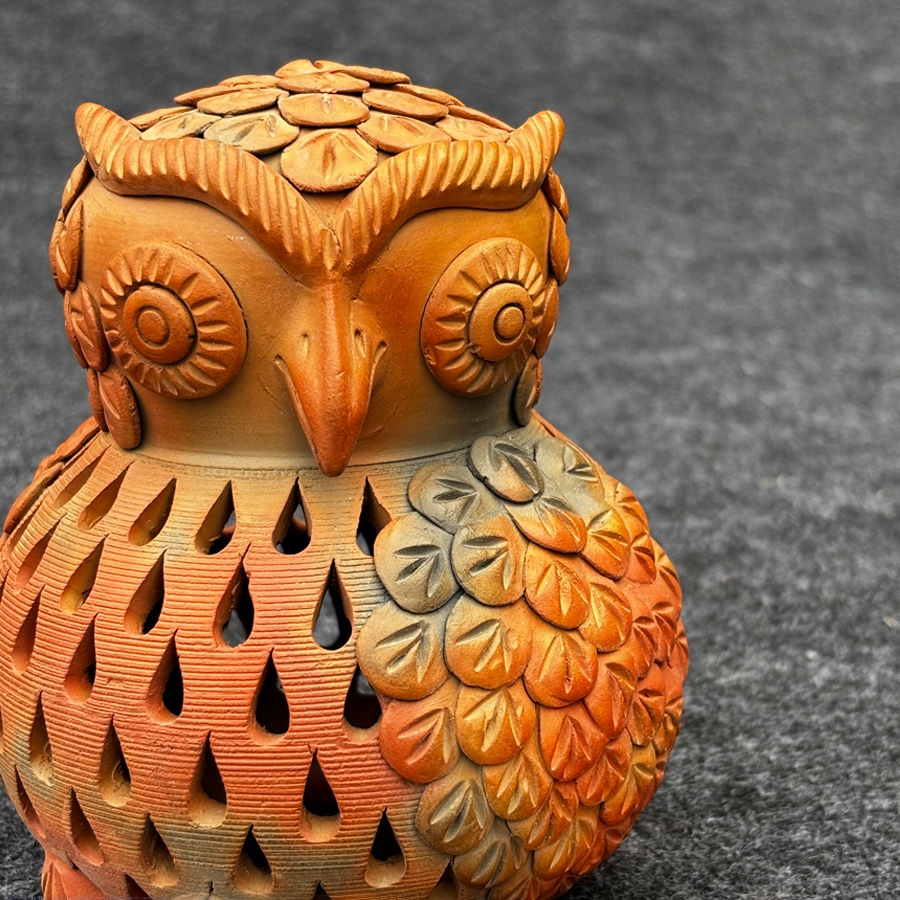 Shop Terracotta Pottery Art ~ T Light Holder - Owl
