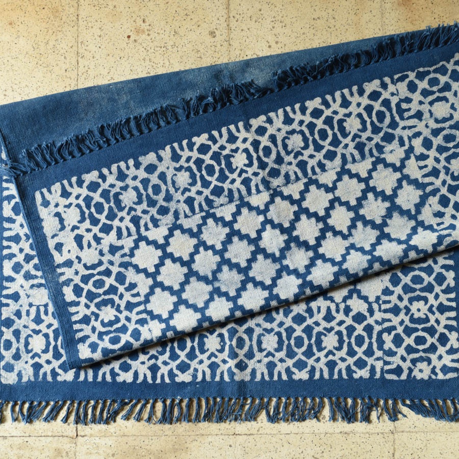 shop Indigo Natural Color Dhurrie