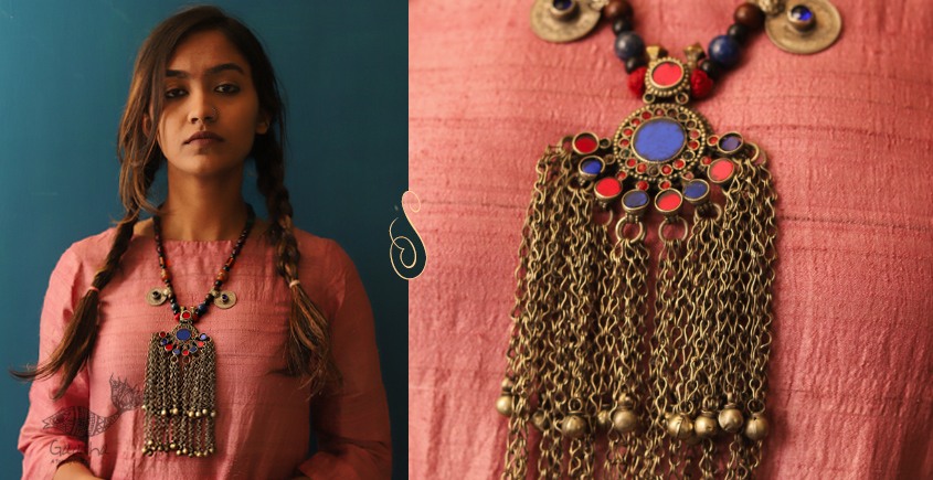 Buy Handcrafted sindh white metal jewelry Indian craft store