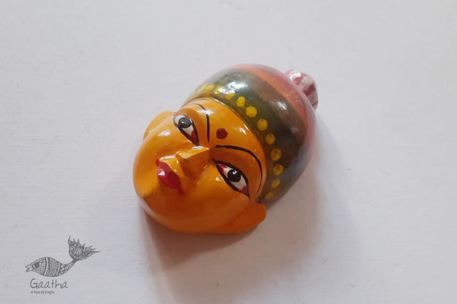 shop handmade wooden mask - Meerabai