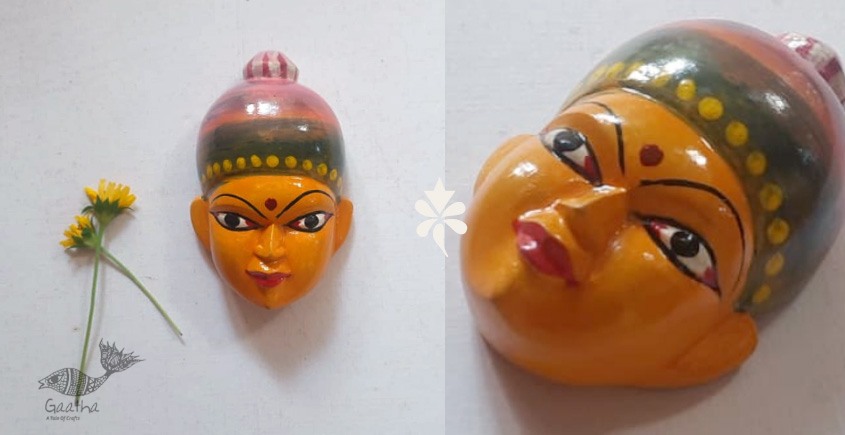 shop handmade wooden mask - Meerabai