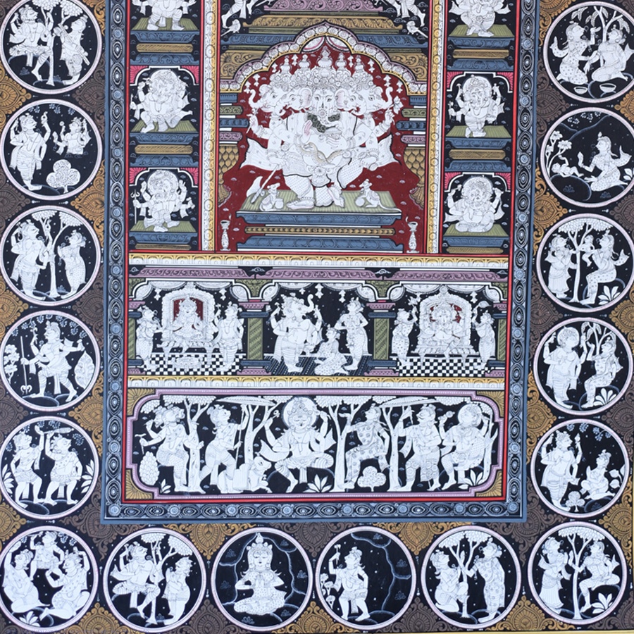shop Pattachitra Traditional Painting With Natural Color ~ Ganesha Story