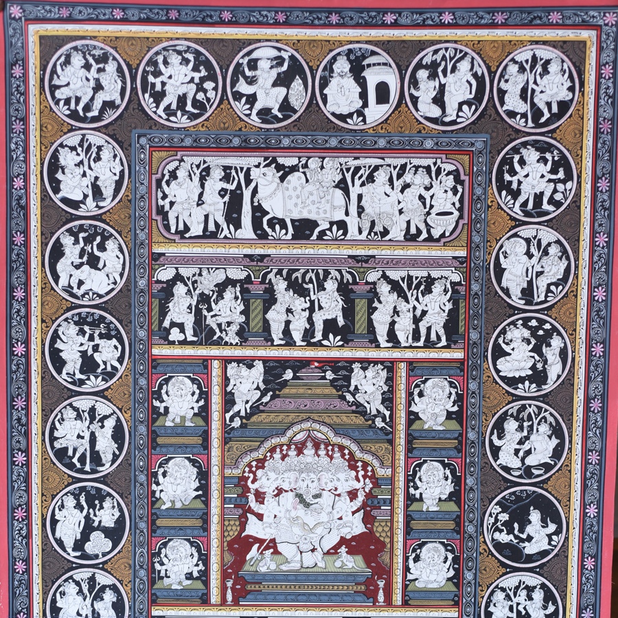 shop Pattachitra Traditional Painting With Natural Color ~ Ganesha Story