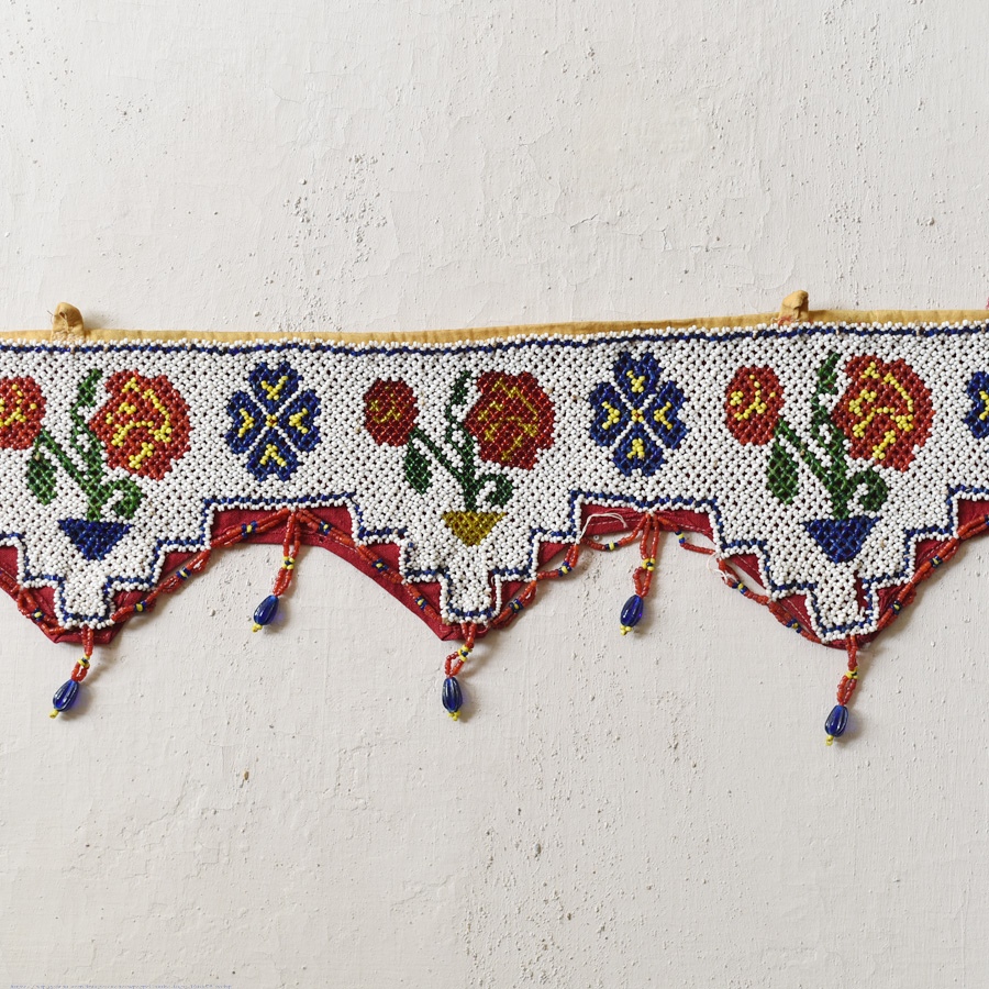 Bead Work ~ Antique Door Toran - Rose Motif