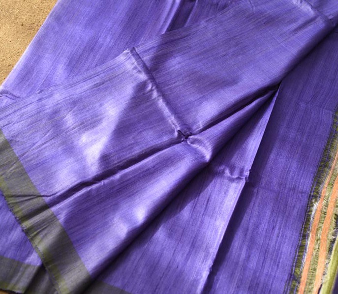 shop handspun Pure Tussar Silk Saree