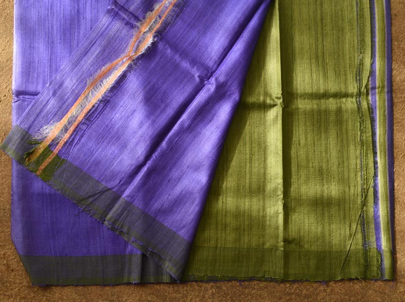 shop handspun Pure Tussar Silk Saree