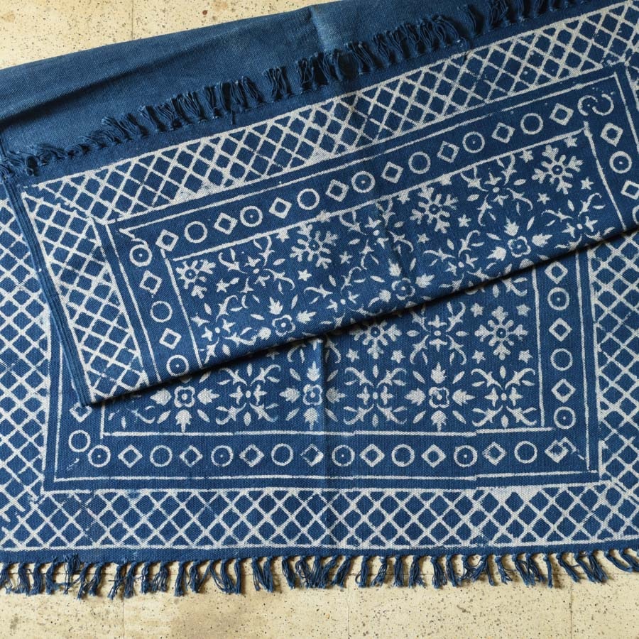 shop Indigo Natural Color Dhurrie