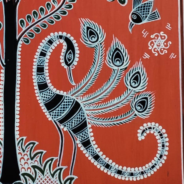 shop Mandana Art - Painting  | Tree & Peacock