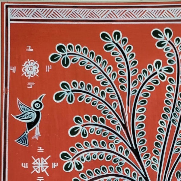 shop Mandana Art - Painting  | Tree & Peacock