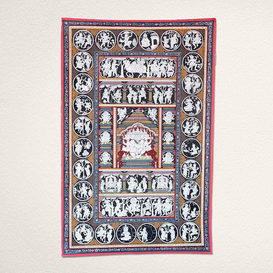 shop Pattachitra Traditional Painting With Natural Color ~ Ganesha Story