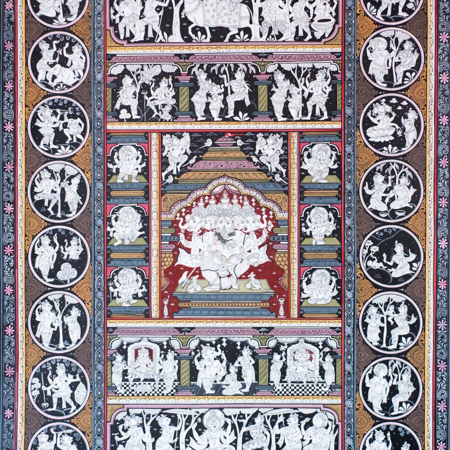 shop Pattachitra Traditional Painting With Natural Color ~ Ganesha Story