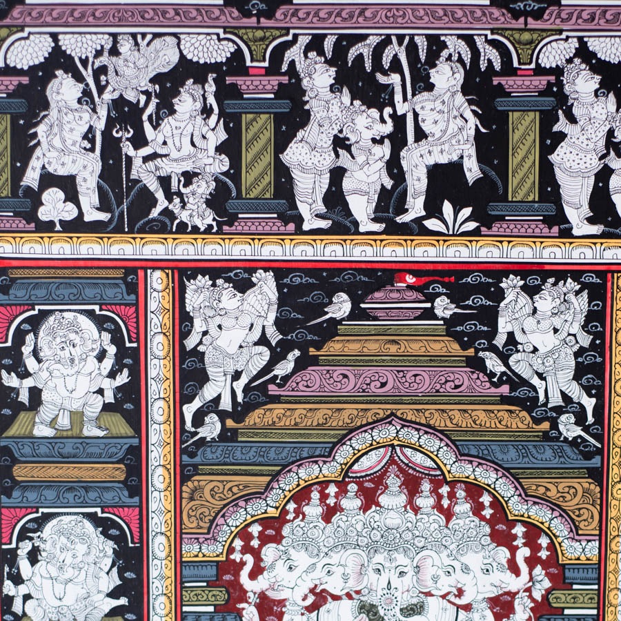 shop Pattachitra Traditional Painting With Natural Color ~ Ganesha Story