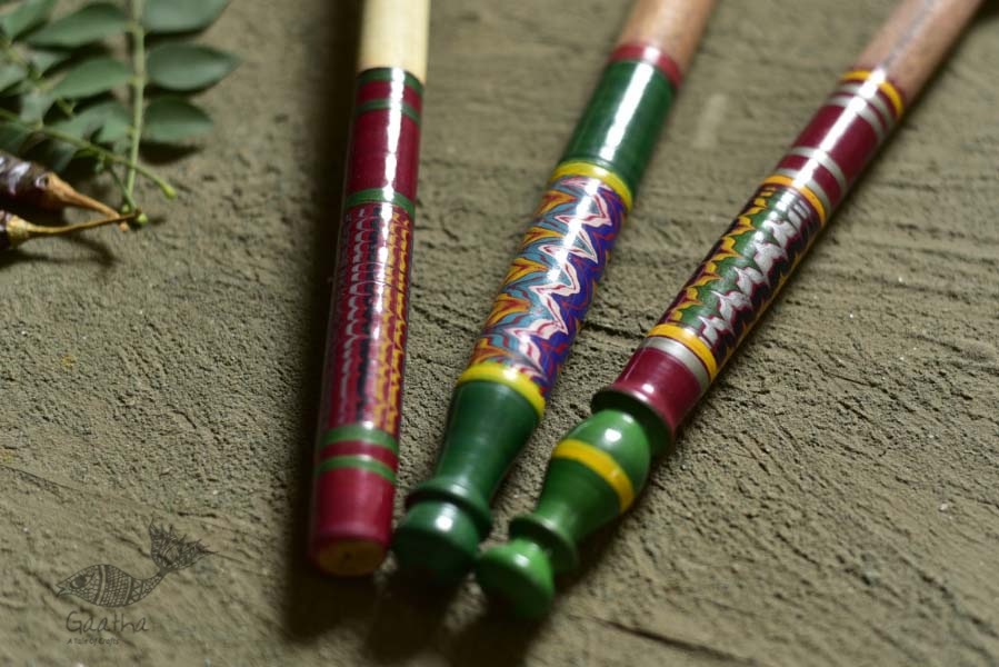 Rasoi ✯ Kutch lacquer ladles { Set of Three} ✯ 3