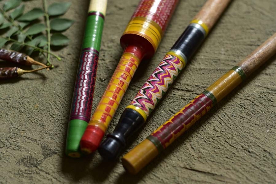 Rasoi ✯ Kutch lacquer ladles { Set of Four } ✯ 4