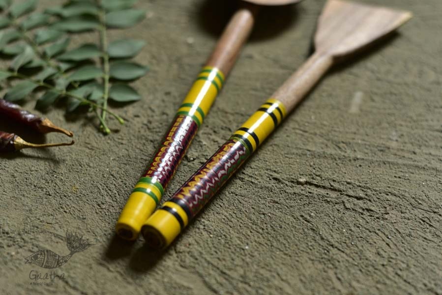 Rasoi ✯ Kutch lacquer ladles { Set of Two } ✯ 8