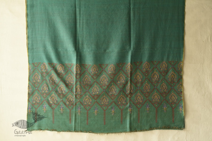 shop Sozni Jamawar Embroidery - Pure Pashmina Shawl