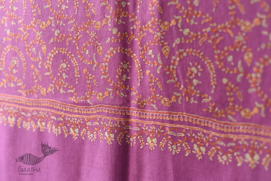 shop Kashmiri Handwoven Pashmina Shawl ~ Sozni Jamawar Embroidery