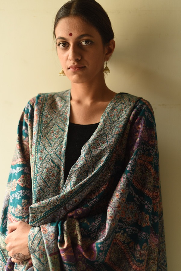 shop Handwoven Pashmina Kashmiri Shawl with Sozni Embroidery