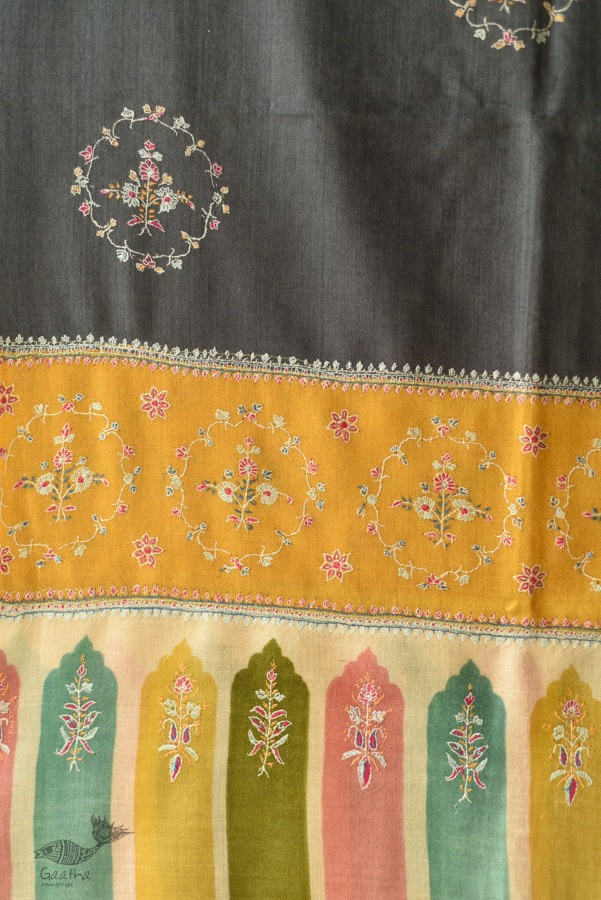 shop Kashmiri Pashmina Shawl with Sozni Jamawar Embroidery